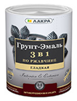 Грунт-эмаль по ржавчине 3в1 ЛАКРА 0,8кг голубая