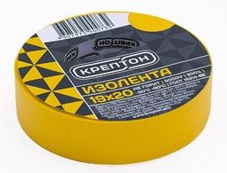 Изолента 19мм/20мм желтая КРЕПТОН