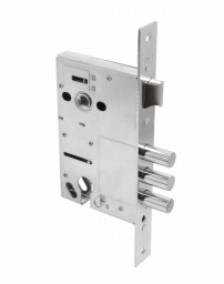 Корпус замка для металлических дверей БУЛАТ ЗВ4-3(14).60.85.08 хром без ручек без ц/м 
