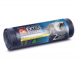 Пакеты для мусора 160 л GRIFON 80х110см двухслойные 5 шт