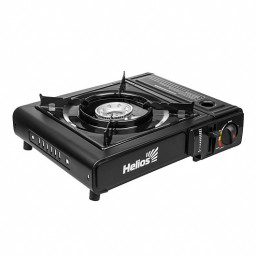 Плита газовая портативная в кейсе с переходником Helios
