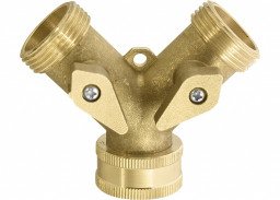 Разветвитель латунный 2-х канальный 3/4" регулируемый PALISAD