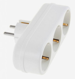 Разветвитель TOKER 3L3 3 розетки 16А белый земля