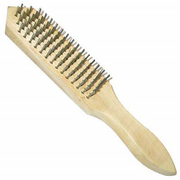 Щетка 5 рядная металлическая с деревянной ручкой "SPARTA"