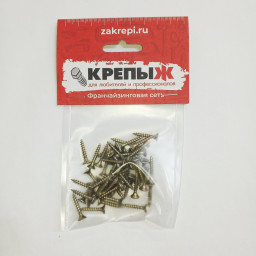 Шуруп 3,5*16 универсальный желтопассированный КРЕПЫЖ (50 шт)